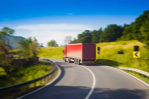 Desenfoque Abstracto Conducción Camiones Carretera Concepto Transporte — Foto de Stock