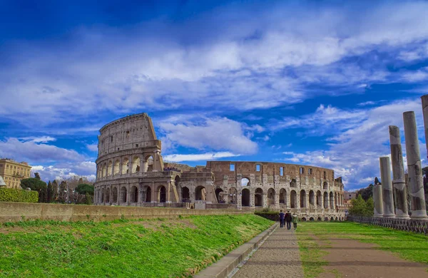 Roma Şehrinde Kolezyum Talya — Stok fotoğraf