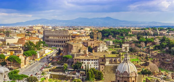 Paisaje Ciudad Roma Italia Vista Aérea — Foto de Stock