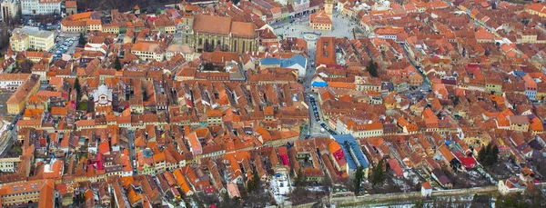 Brasov Panorama Ville Vue Aérienne — Photo