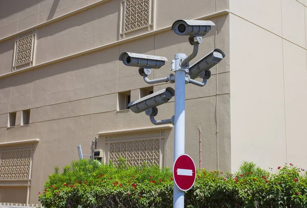 Birçok Video Istihbarat Kamera Şehrin Sokak — Stok fotoğraf