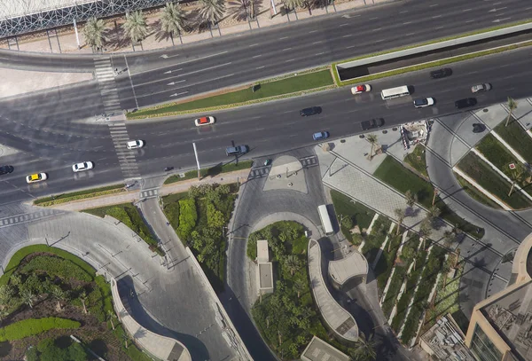 Дорога Городе Дубай Вид Воздуха — стоковое фото