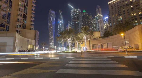 Dubai Marina City Skyline Night United Arab Emirates — Stock Photo, Image