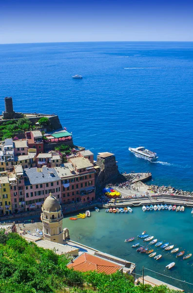 Vernazza Zeekust Cinque Terre Italië — Stockfoto