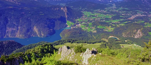 Alpes Baviera Alemanha Berchtesgaden Vista Aérea — Fotografia de Stock