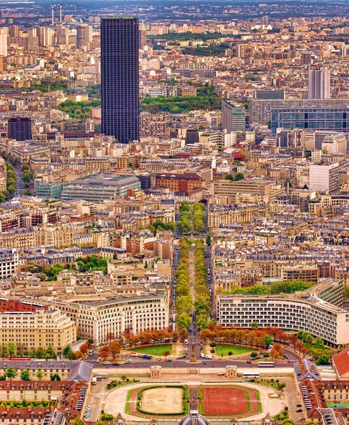 Montparnasse Épülete Látható Eiffel Torony — Stock Fotó