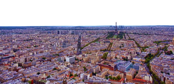 Metnin Için Beyaz Arkaplanda Paris Şehri Manzarası — Stok fotoğraf