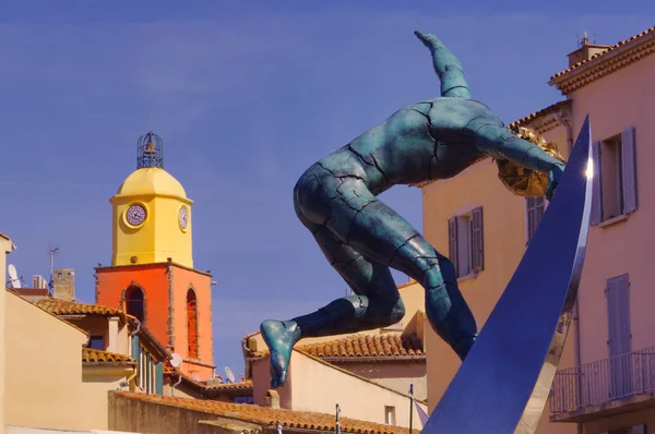 Saint Tropez Şehrindeki Heykel Fransa — Stok fotoğraf