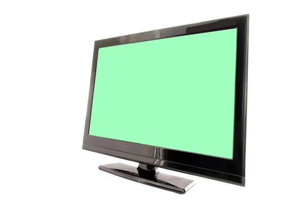 Fernseher Oder Monitor Mit Grünem Bildschirm — Stockfoto