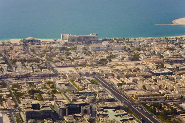 Vista Mar Dubai Ciudad Grúas Construcción — Foto de Stock