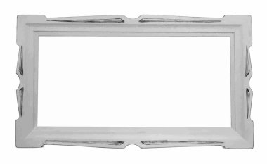 Ahşap çerçevenin vektör çizimi izole edildi