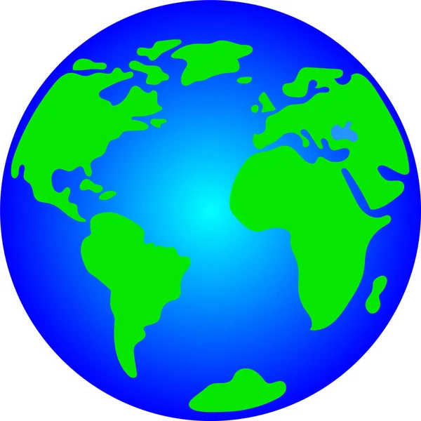 Globo Terrestre Ilustración Vectorial Con Planeta Continentes Océano — Vector de stock