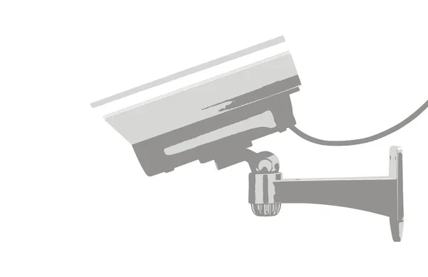 Vector Illustration Surveillance Camera Recording — Stock Vector