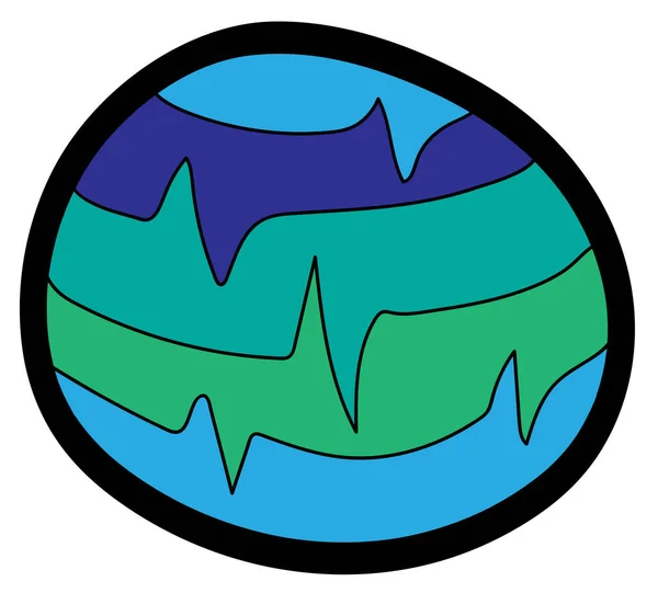Abstract Earth Globe Pulse Vector Illustration — Stock Vector