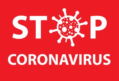 Tıp için koronavirüs vektör illüstrasyonunu durdur