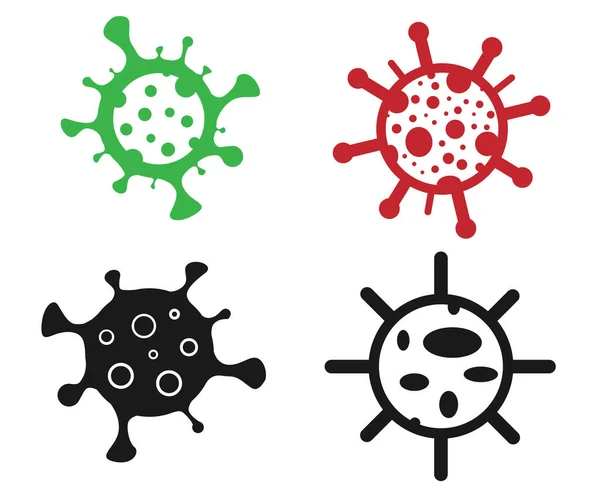 Semplici Icone Del Virus Illustrazione Vettoriale — Vettoriale Stock