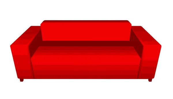 Rotes Sofa Vektorillustration — Stockvektor