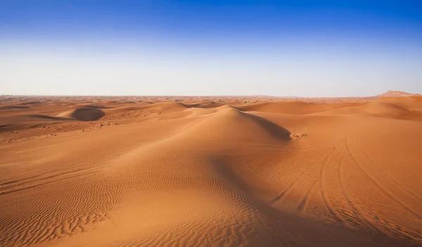 Öken Sand Och Sanddyner Med Klarblå Himmel Asia — Stockfoto