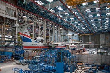 Deniz uçağı olmak-200chc, inşaat, Taganrog, Rusya, 18 Mayıs 2013