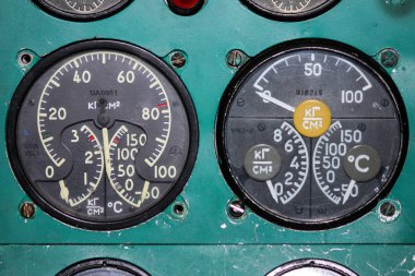 Gösterge paneli Tu - 154m uçak, Taganrog, Rusya, 12 Ocak 2010