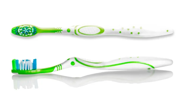 Duas escovas de dentes closeup — Fotografia de Stock