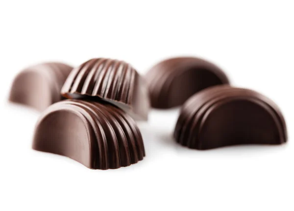 Süßigkeiten, Schokoladenbonbons Nahaufnahme — Stockfoto