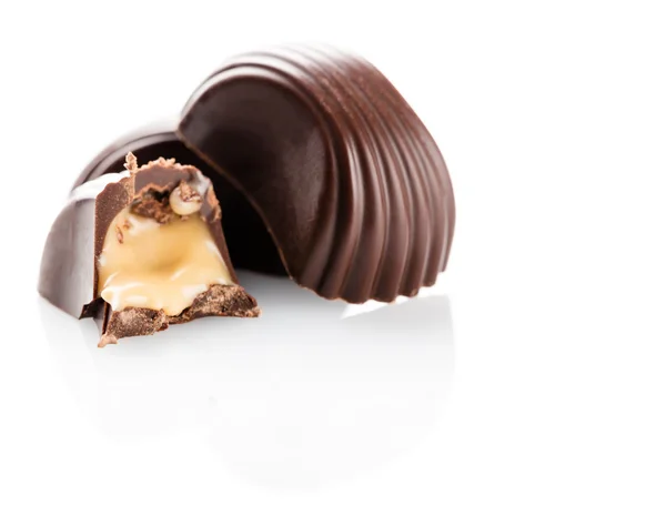 Czekoladowe słodkości zbliżenie — Zdjęcie stockowe