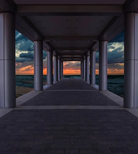 Arquitectura moderna y fondo del atardecer —  Fotos de Stock