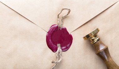 zarf ile bir damga portre