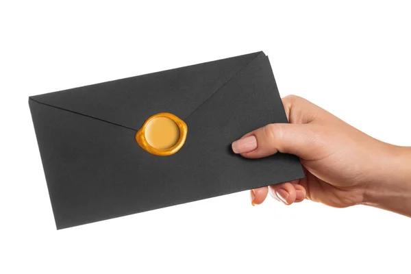 Envelope na mão — Fotografia de Stock