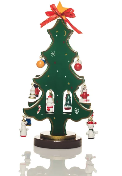 Dekorativní slavnostní vánoční strom — Stock fotografie