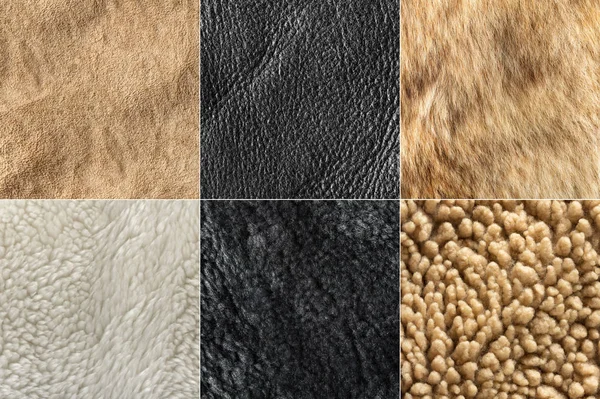 artificial fur and leather