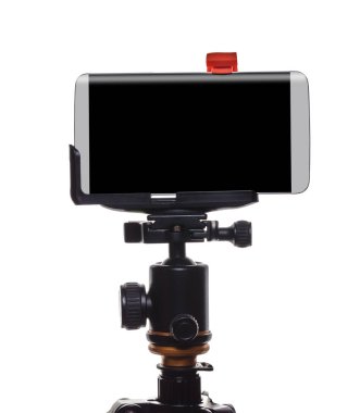 Cep telefonu bir tripod üzerinde