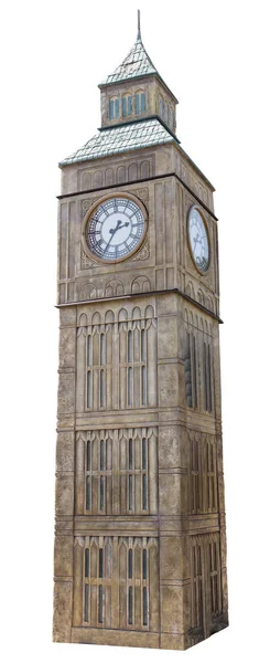Torre de relógio de madeira — Fotografia de Stock