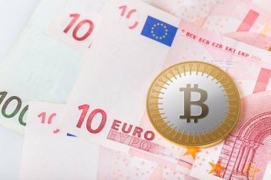 bitcoin euro arka plan üzerinde