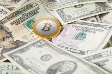 bitcoin dolar arka plan üzerinde