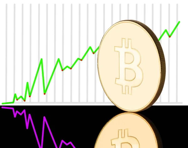 Bitcoin Krypta pieniądze zbliżenie — Zdjęcie stockowe