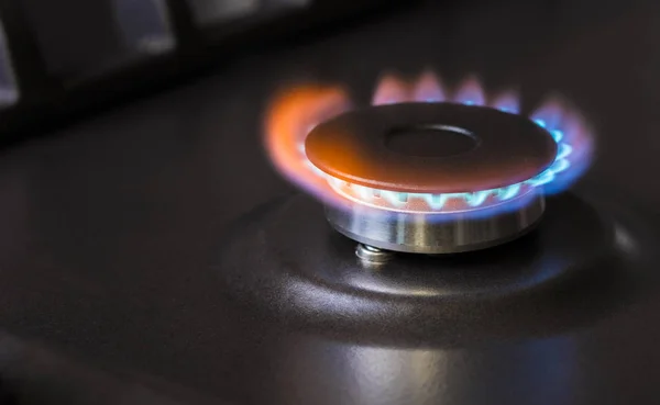 Cocina estufa de gas quemador de combustión —  Fotos de Stock