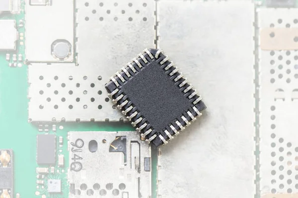 Primer plano del chip electrónico — Foto de Stock