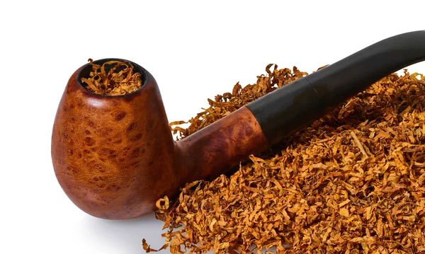 Pfeife rauchend in Nahaufnahme — Stockfoto