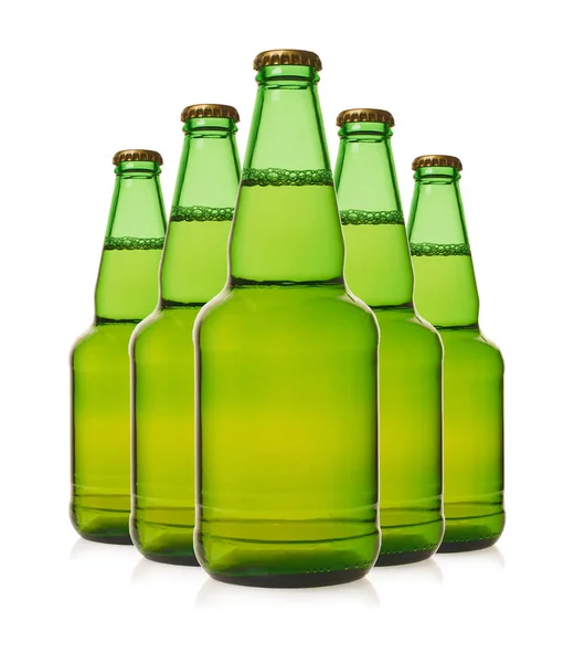 Cerveza ligera en botellas —  Fotos de Stock