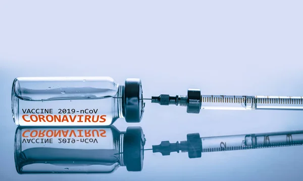 Vaccine Syringe Injection Coronavirus Disease 2019 Covid Ncov 2019 Medicine — Stock Photo, Image