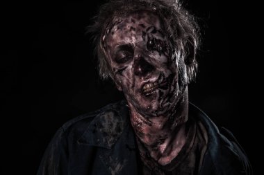 Kanlı korku beynini adamla zombie halloween 