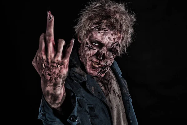 Kanlı korku beynini adamla zombie halloween 