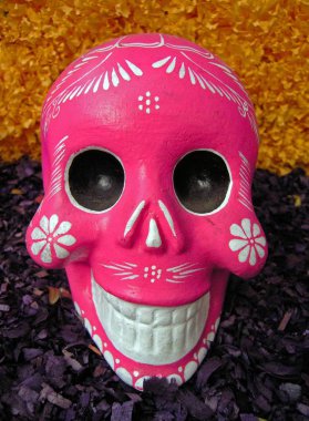 Painted Skull from Mexico clipart