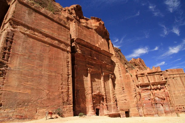 Kungliga gravar i Petra — Stockfoto
