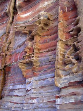 Wind erosion in Petra complex   clipart