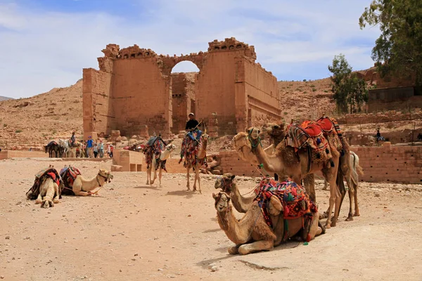 Wielka świątynia w Petra — Zdjęcie stockowe