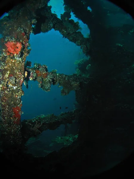 USS Liberty hajóroncs, Tulamben beach, Bali szigetén, Indonézia — Stock Fotó