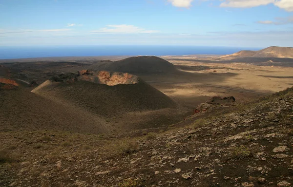 Timanfaya National Park, Lanzarote, Ilhas Canárias, Espanha — Fotografia de Stock